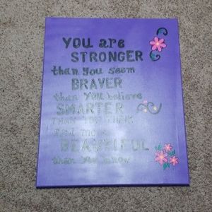 Insparational wall art